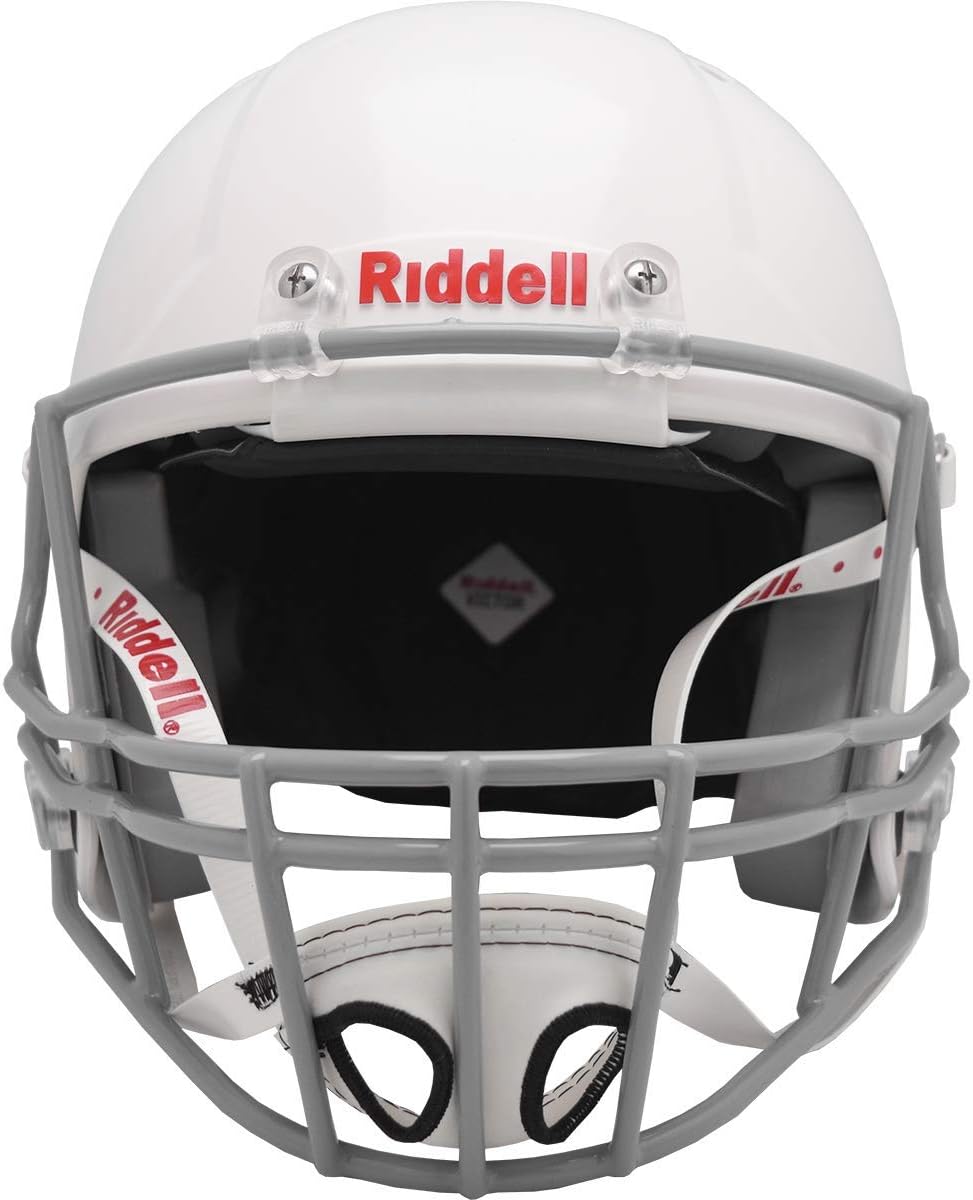 Riddell Victor Youth Helmet, White/Gray : Sports & Outdoors