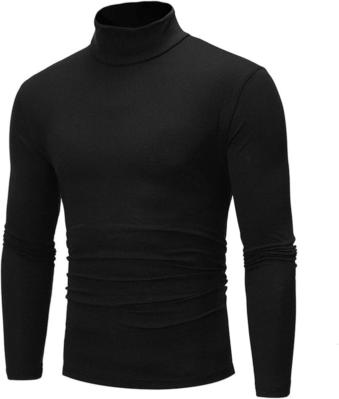 mens cotton turtleneck long sleeve