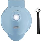 DASH Deluxe Mini Maker for Individual Waffles, Hash Browns, Keto Chaffles with Included Brush and Cord Wrap, and Easy to Clea