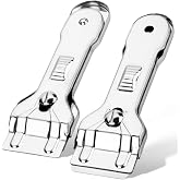 Bates- Metal Razor Blade Scraper Tool, 2 Pack, Carbon Steel Blades, Stainless Steel Body, Heavy-Duty Cleaning Razor Scraper Tool