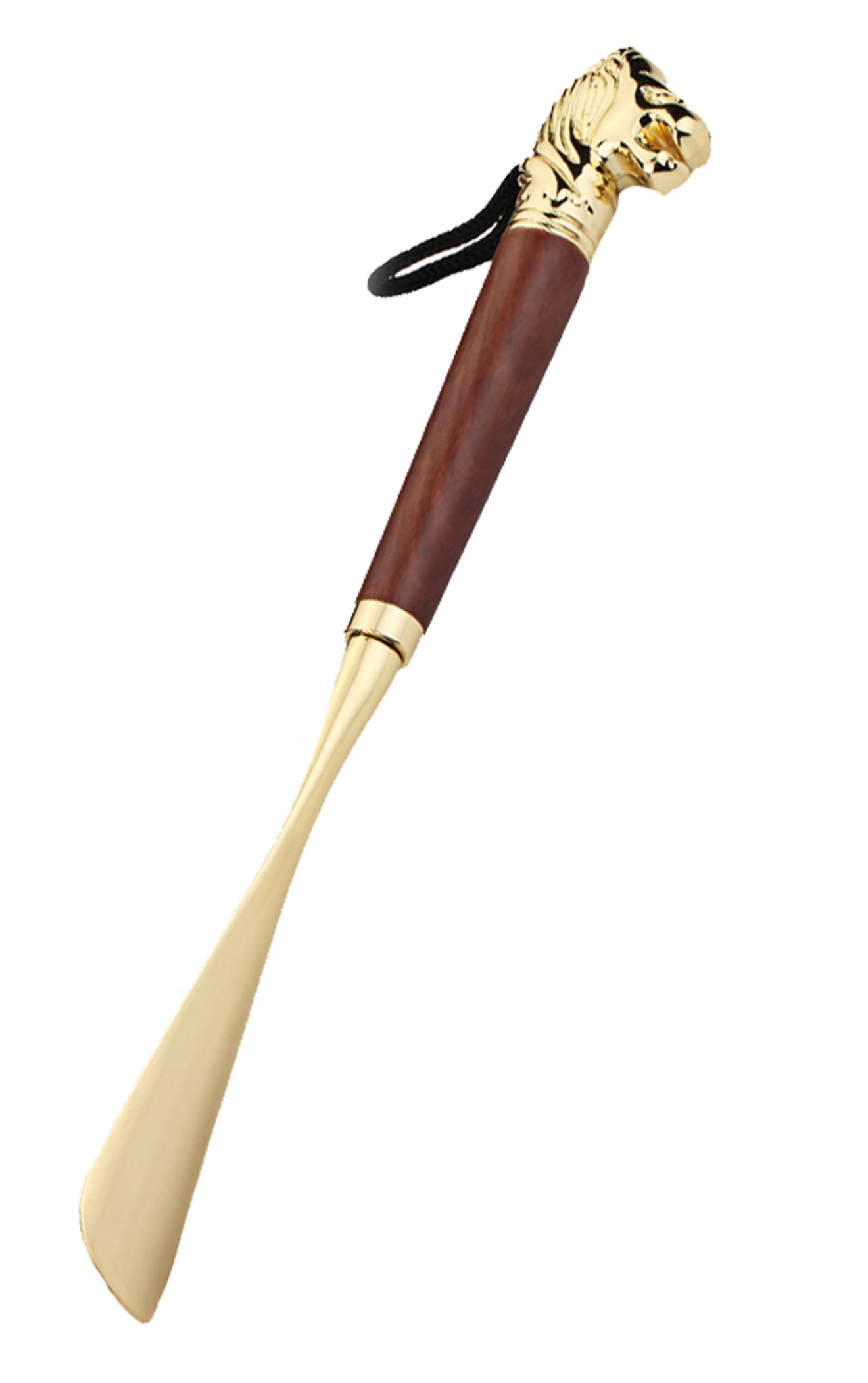 brass shoe horns long handles on Caleqi Portable Shoe Horn With High Grade Brass Mahogany Lion Head Handle Shoehorn Exquisite There Are Fine Gift Boxes Brocade Bag Buy Online In Bahamas At Bahamas Desertcart Com Productid 172013133