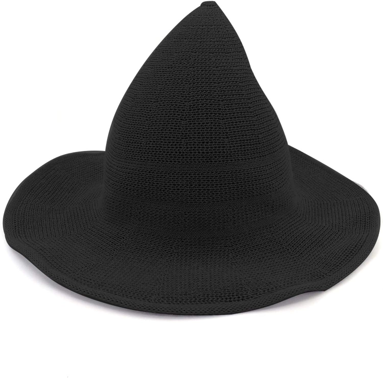 Kaariss Womens Witch Hat Knitted Wool Cap for Halloween Party Masquerade Cosplay Costume Accessory and Daily, Black at  Women’s Clothing store