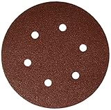 Bosch SR6R062 25-Piece 60 Grit 6 In. 6 Hole Hook-And-Loop Sanding Discs