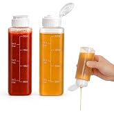 [2 Packs] Honey Dispenser No Drip, 7 oz Small Honey Bottle Easy to Squeeze | Simple Squeeze Bottle for Honey, Syrup, Ketchup and More Sauce, Leak-Proof Design &amp; Mess-Free Pouring