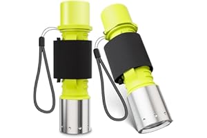 zekbil 2 Pack Scuba Diving Flashlight, 1200 Lumens T6 LED Dive Light, IPX8 Waterproof Underwater Torch with 3 Modes for Scuba Diving, Night Snorkeling & Emergency (Battery Not Include)