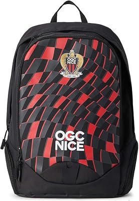 ABECK 3 OGC Nice, Unisex-Rucksack für Erwachsene, Schwarz/Rot, normal