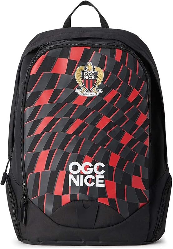 ABECK 3 OGC Nice, Unisex-Rucksack für Erwachsene, Schwarz/Rot, normal