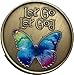 Let Go Let God Color Rainbow Butterfly Medallion Serenity Prayer Chip