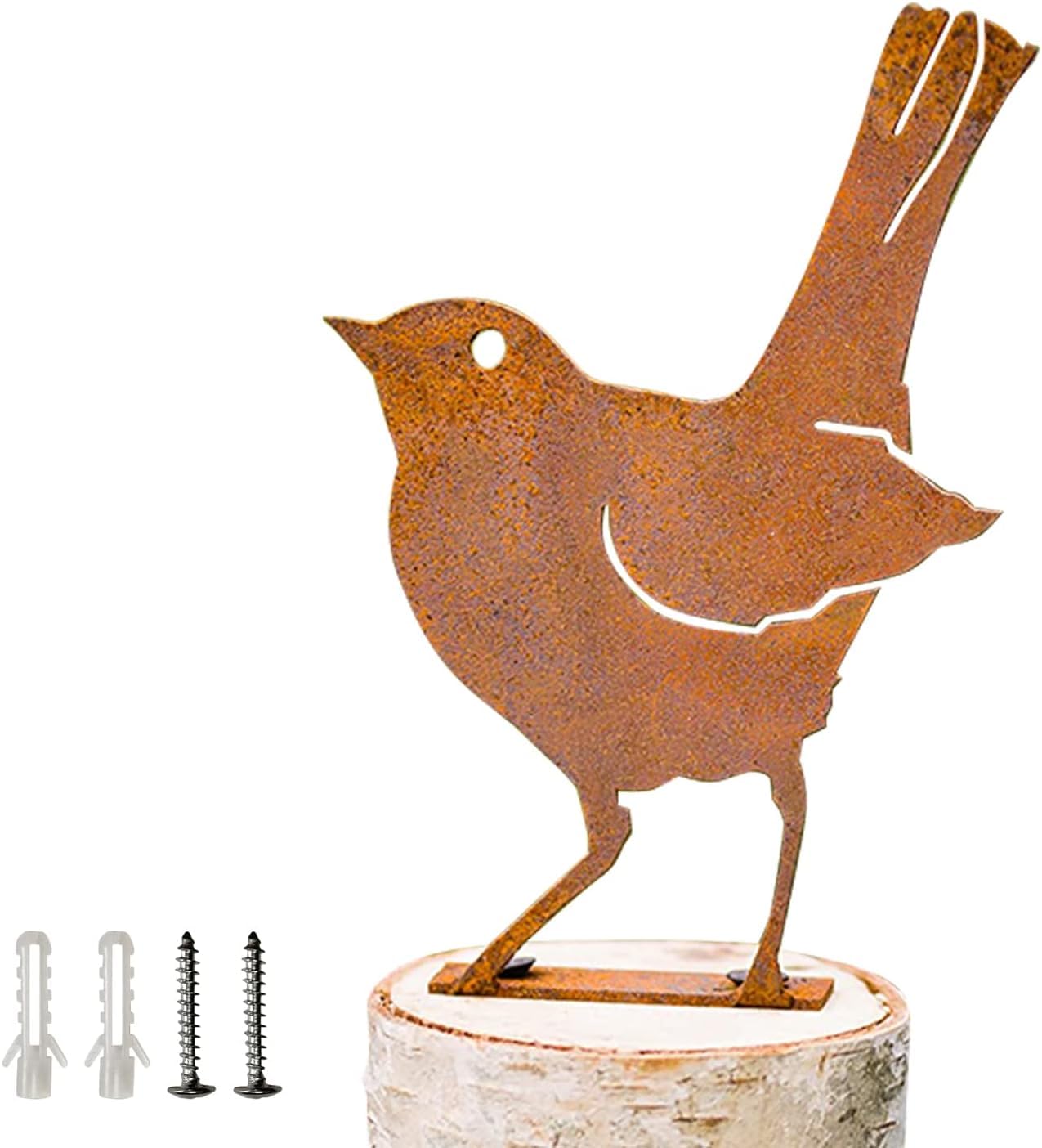 Reagia Baby Robin, Rusty Birds Decoration Lifelike Patina Metal Birds Garden Ornaments Silhouette Simulation Bird Figurine Home Decor Rustic Outdoor Patio Yard Adornment Metal Statues