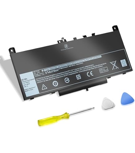 Amazon.com: DELL J60J5 7.6V 55Wh 4-Cell Notebook Battery For DELL
