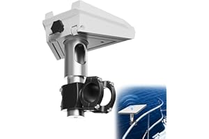 Terapaton Multifunction Round Pipe Mount for Starlink Mini, 3 in 1 Kickstand, Roof Rack, Ladder & Pole Clamp Compatible for RV, Car & Yacht, Starlink Mounting Kit (0.9-1.2" Pipe Range)