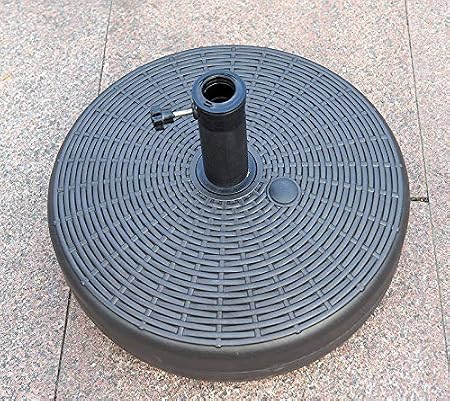 Garden Fruiteam Umbrella Base Heavy Duty Stand Pole Holder Water Filled 50lb Outdoor Patio Umbrella Base 1 5inch Thickened Steel Pole Round Base For Outdoor Lawn Umbrella Stands Bases Patio Lawn