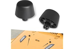 waswale 2 PCS Car Hood Front Stopper, Hood Stop Support Bumper Rubber Pier, Replaces OEM Part Number 55395650AD Repair Modification Accessories, Compatible with Jeep Wrangler JK 2007-2017 (Black)
