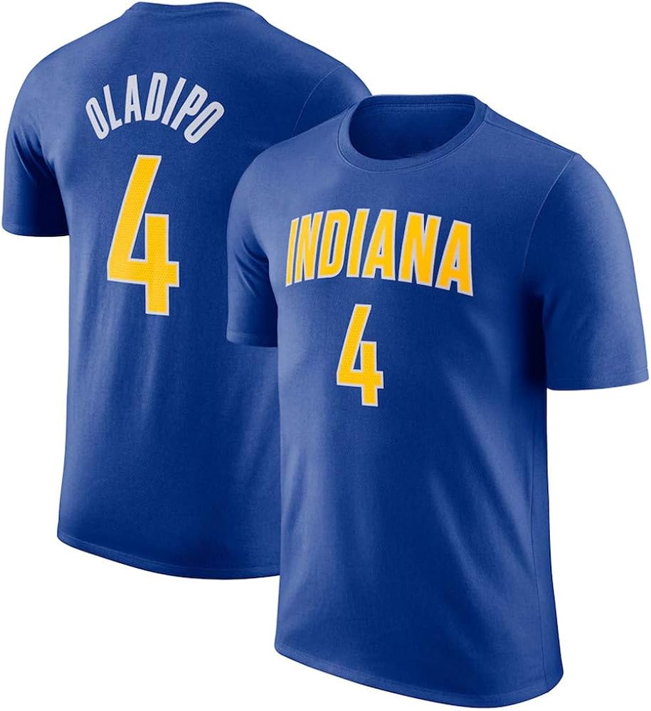 NBA T-Shirt Men NBA Blue Basketball Jersey Basketball Short Sleeve Casual Street Teenager Half 