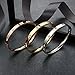 JOVO LOVE Jewelry 18 k Rose Gold Love Bangle Bracelets For Women Set In Stone Stainless Steel Crystal Love Bracelet Band Jewelry Gift Promotion Size 7''