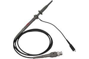 Minhe 20MHz Oscilloscope Probe Kit with 1x/10x Slide Switch, BNC Interface, Grounding Crocodile Clip & Removable Hook Tip – C