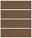 WaterGuard Squares Stair Treads, Dark Brown, Set of 4