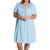 Shadowline Women's Plus-Size Beloved 40 Inch Flutter Sleeve Waltz Gown