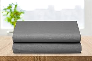 Elegant Comfort 2-Pack Luxury Flat Sheet Premium Hotel Quality Wrinkle and Fade Resistant 1500 Thread Count Egyptian Quality 2-Piece Bed Top Sheet,Twin/Twin XL, Gray