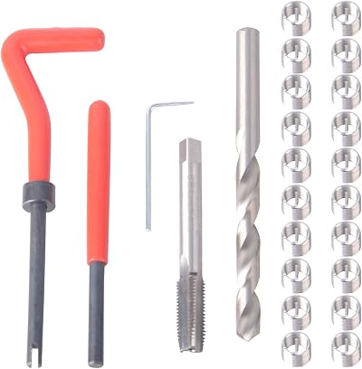 DAYUAN M8x1.25 Thread Repair Kit with 20 Inserts and Tools