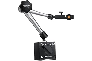 Neoteck Magnetic Base Stand for Digital Dial Indicator Gauge Pro-176lbs/80kg Tensile Force - Silver