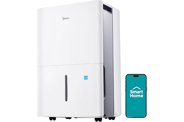 Midea 4,500 Sq. Ft. Energy Star Certified Dehumidifier for Basement With Reusable Air Filter WiFi Enabled 50 Pint 2025 DOE -