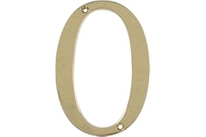 HILLMAN DISTINCTIONS Distinctions by Hillman 843150 4-Inch Flush-Mount Polished Brass House Number 0