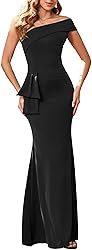 Black Formal Dresses for Women Sexy Bodycon One Off