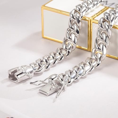 Dankadi Italy Design Solid 925 Sterling Silver Miami Cuban Link
