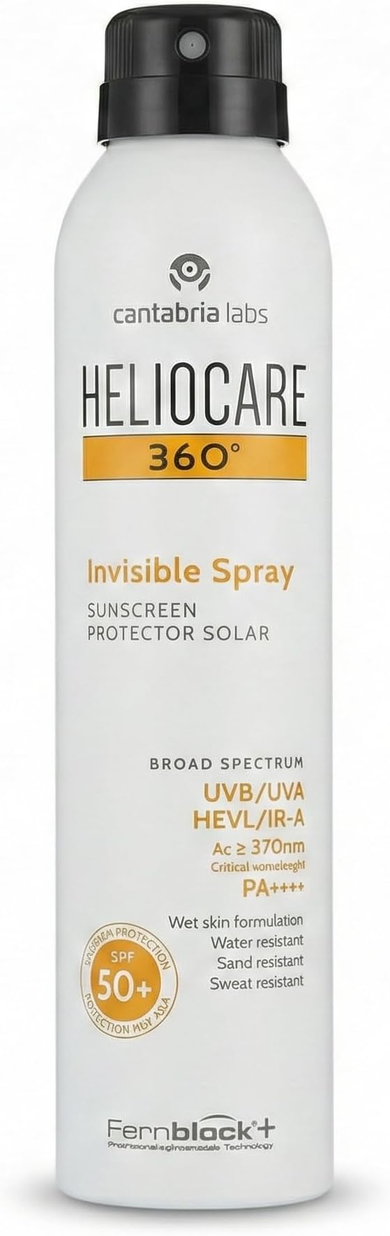 Heliocare 360 Invisible Spray SPF50 200ml Body Sunscreen UVA UVP Infrared-A