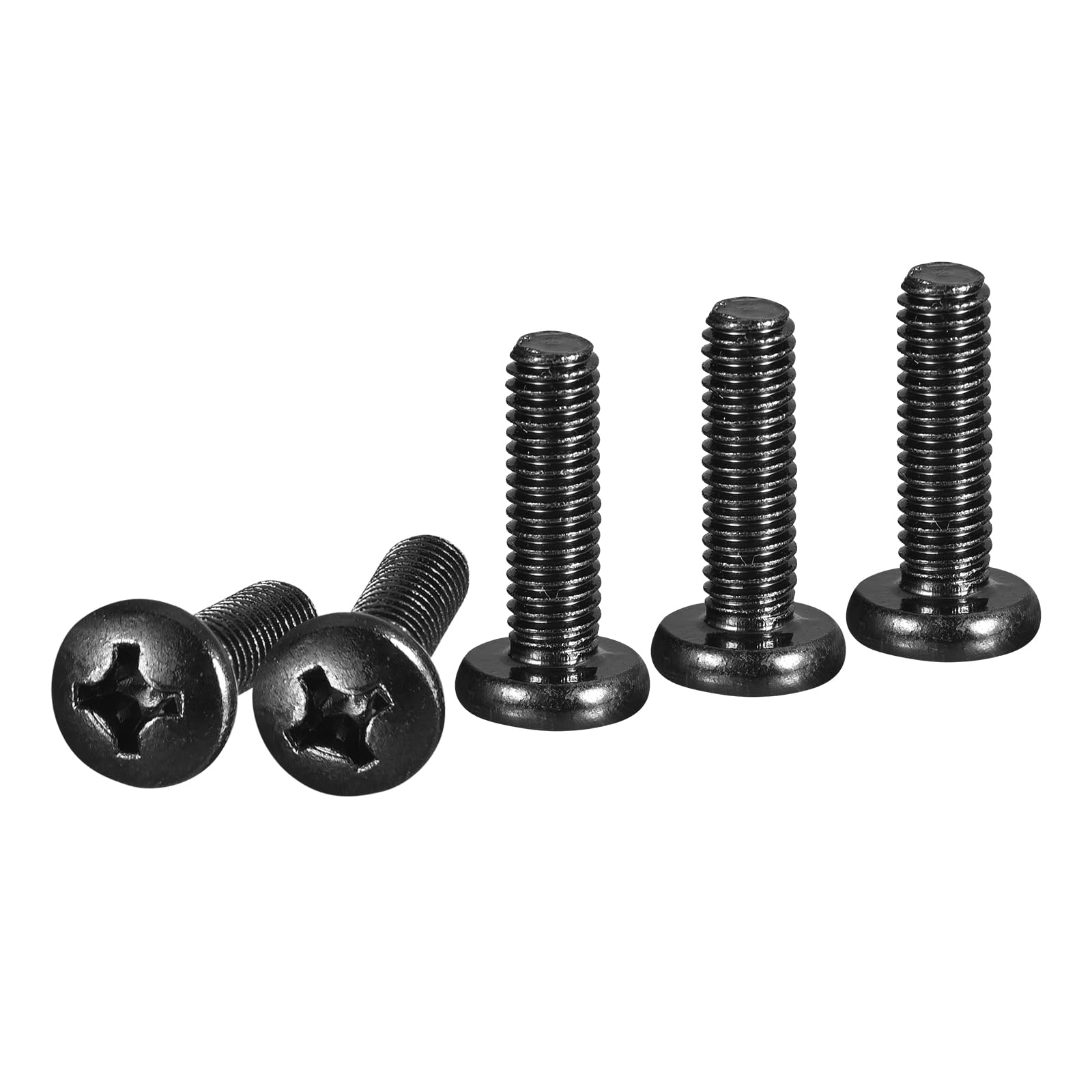 DTGN M6x20mm Pan Head Machine Screws, 50Pcs M6 Phillips Drive, Metric Coarse Full Thread, Steel Black Oxide Finish, Screws Bolts Kit — image 1