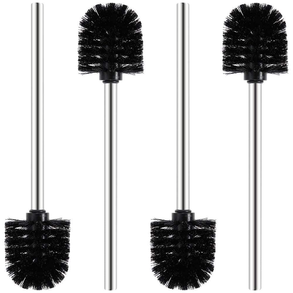 Rovtop Toilet brush toilet seat soft hair creative stainless steel toilet brush set toilet brush