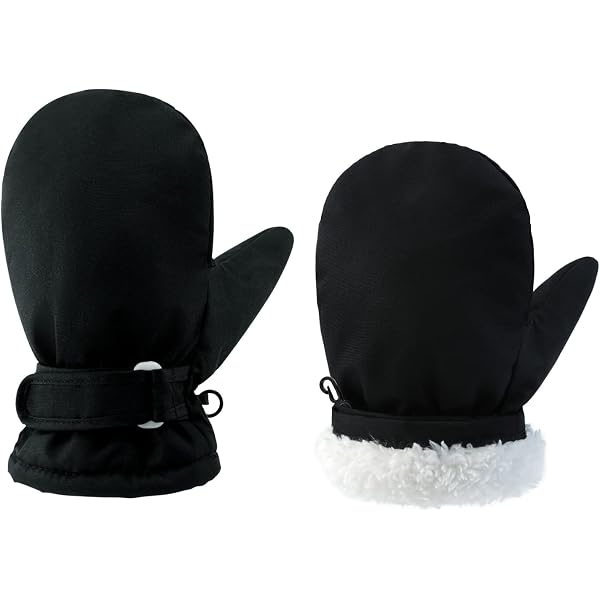 3 Paires Mitaines Polaire Tout-petits QKURT - Gants Chauds Hiver 3-5 Ans