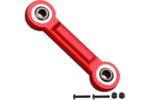 AllinRC Aluminum Servo Steering Rod Tie Links for 6S Arrma Kraton Notorious Mojave Infraction Felony BLX (Red)