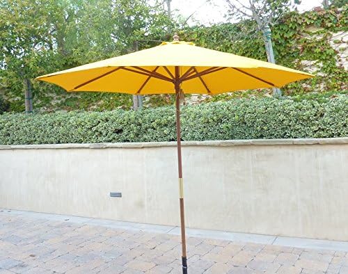 Amazon Com Formosa Covers 9ft Umbrella Replacement Canopy 8 Ribs In Yellow Olefin Canopy Only Garden Outdoor