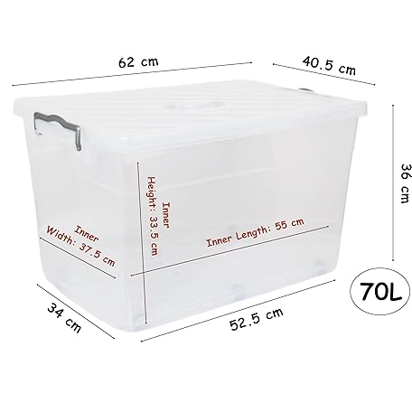 Mua Jolie Max Extra Large 70L Storage Box with Lid. Wheeled Storage ...