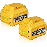 BATTOOL 2-Pack 9.0Ah Replacement for DeWalt 20V/60V Max Battery DCB606 DCB609 DCB612 DCB200 DCB206 DCB207 Compatible with DeWalt 20V/60V Cordless Power Tools