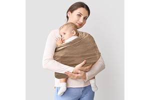 TKKOK Baby Wrap Carrier, Unisex Baby Carrier, Lightweight & Ultra Soft, Easy to Wear Baby Wrap, Perfect for Newborn Toddlers