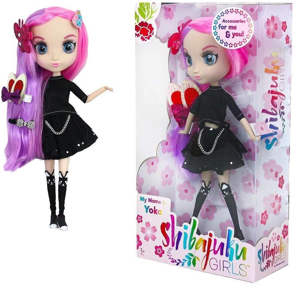 Shibajuku Doll - YOKO - Fully Poseable with 11 Points of Articulation. Accessories that YOU can WEAR & SHARE too!