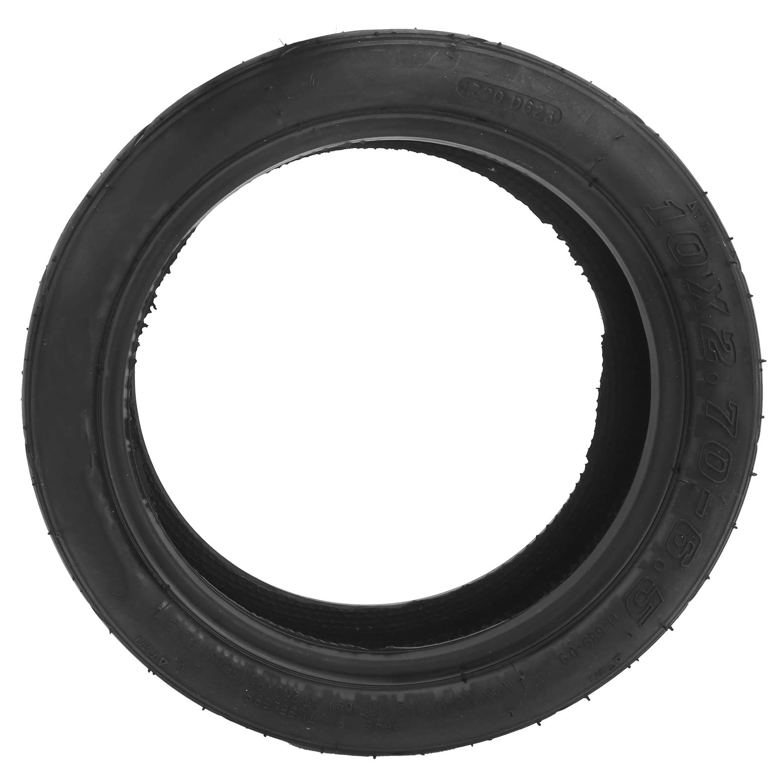 Rubber Tire, 10x2.70‑6.5 Electric Scooter Tyre Scooter Replacement Wheels 10in Vacuum Tire 10 Inch Vacuum Rubber Wheel Balance Scooter Cover Wheel for Balance Scooter, Black