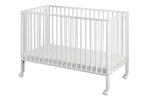 Tissi Kinderbett, faltbar Buche weiß Größe 60x120 cm