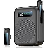 2025 New Upgraded Voice Amplifier Wireless Microphone, Portable Voice Amplifier with Clip on Microphone, Magnetic Lavalier, Teacher Microphone for Classroom, Speech