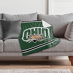 Ohio University Primary Logo Stripes Sherpa