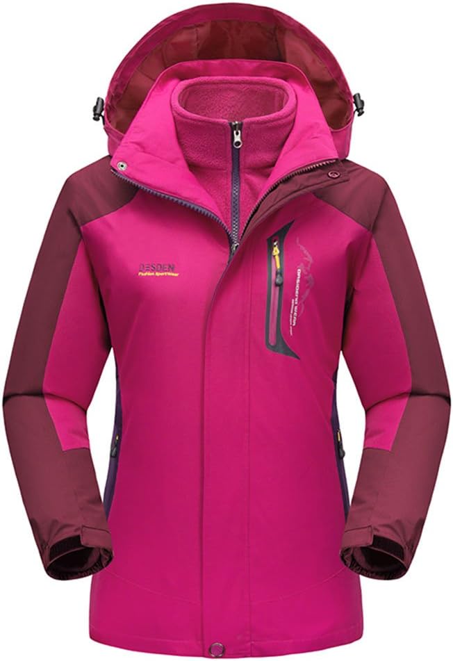 Modern Fantasy Womens Convertible 3 In 1 Mountain Outdoor Ski Fleece Down Jacket