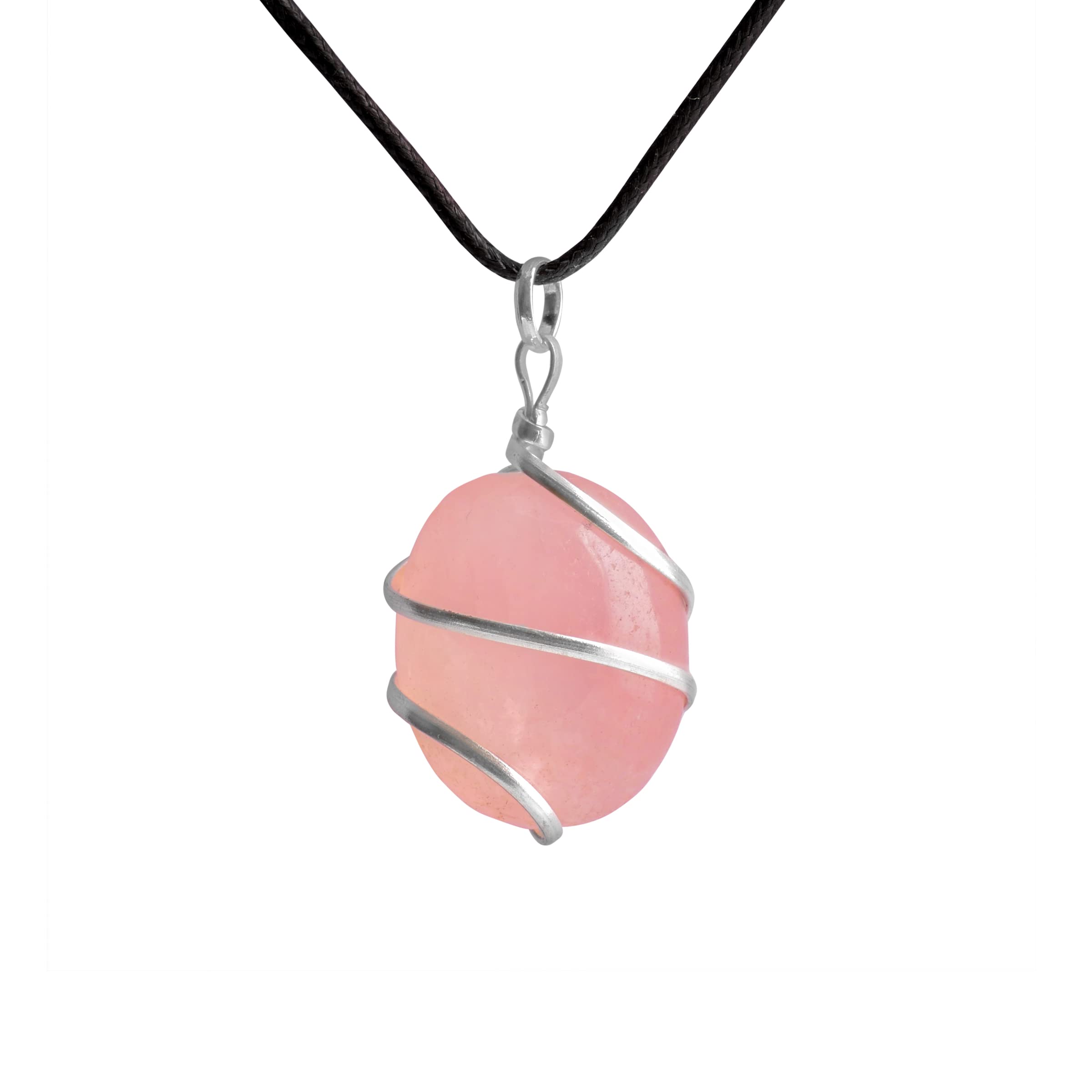 SUBYATH Rose Quartz Jewelry - Stone Pendant