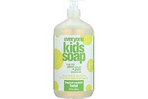 Everyone 3-in-1 Soap for Every Kid Safe, Gentle and Natural Shampoo, Body Wash, and Bubble Bath, Tropical Coconut Twist, 1 Count