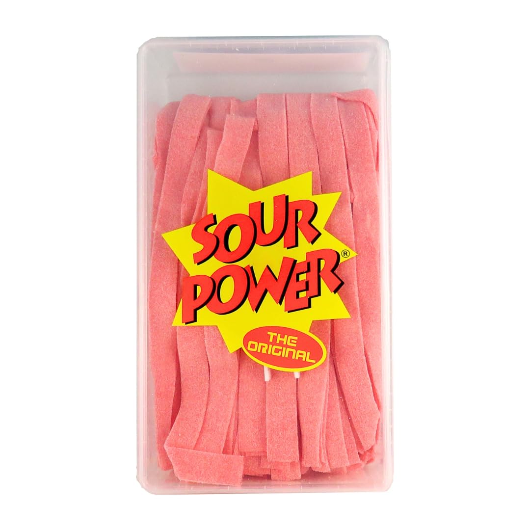 Sour Power Premium Candy Belts, Pink Lemonade, 42.3