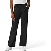 Wink NURTUR Scrubs for Women, Straight Leg Cargo Scrub Pant - Black, L