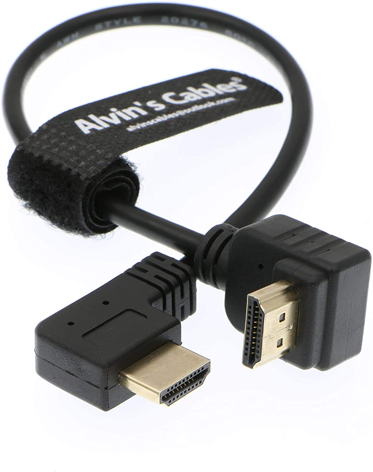 Alvin's Cables Z CAM E2 L Shape 2.0 HDMI Cable for Atomos Shinobi Ninja V Monitor Portkeys BM5 Monitor| Canon R6 90 Degrees up to Right Angle Down 30CM