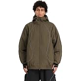 GSOU SNOW Ski Jacket Womens Men Baggy Snowboard Jacket 20K Waterproof | Insulated Ski Snow Coat,15K Breathable,Windproof,Powder Skirts,Underarm Vent Zippers,Elastic Hem,5 Pockets For Snowsport